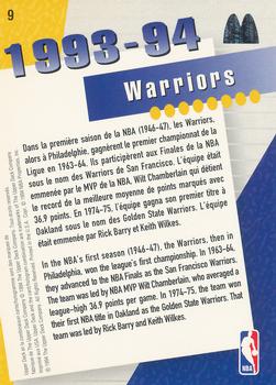 1994 Upper Deck McDonald's Teams (French) #9 Golden State Warriors Back