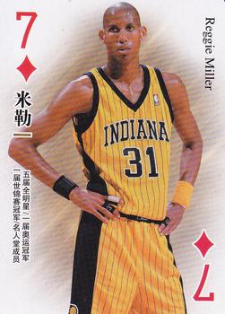 2017 NBA Stars Playing Cards (China) #7♦ Reggie Miller Front