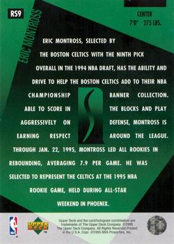 1994-95 Upper Deck - Rookie Standouts #RS9 Eric Montross Back