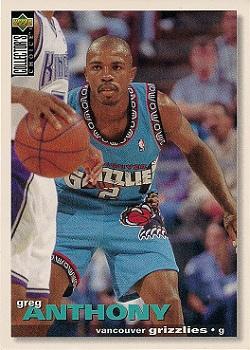 1995-96 Collector's Choice #296 Greg Anthony Front