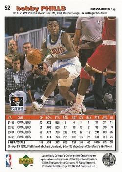 1995-96 Collector's Choice #52 Bobby Phills Back