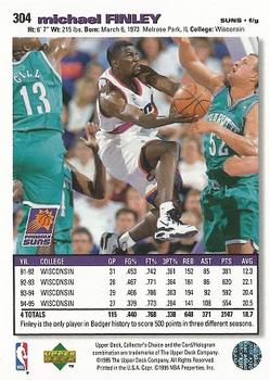1995-96 Collector's Choice #304 Michael Finley Back