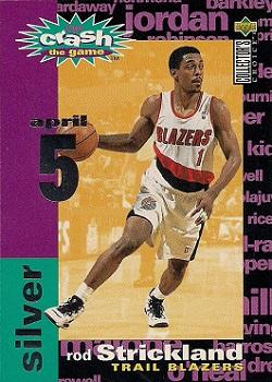 1995-96 Collector's Choice - You Crash the Game Silver: Assists/Rebounds #C13 Rod Strickland Front