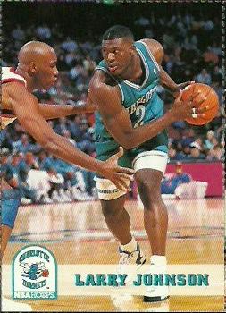 1993-94 Hoops - Promotional Panel 2 #22 Larry Johnson Front