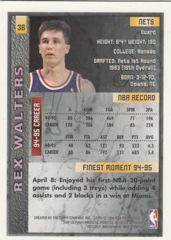 1995-96 Finest #36 Rex Walters Back