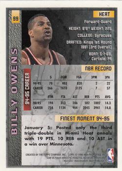 1995-96 Finest #99 Billy Owens Back