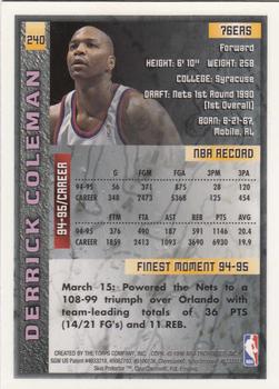 1995-96 Finest #240 Derrick Coleman Back