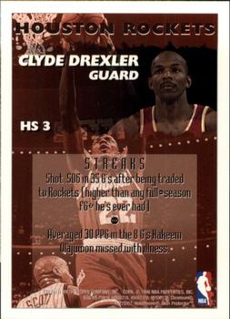 1995-96 Finest - Hot Stuff #HS3 Clyde Drexler Back