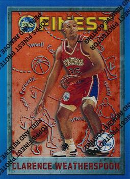 1995-96 Finest - Refractors #221 Clarence Weatherspoon Front