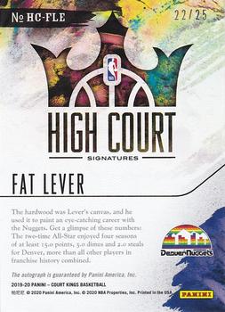 2019-20 Panini Court Kings - High Court Signatures Sapphire #HC-FLE Fat Lever Back