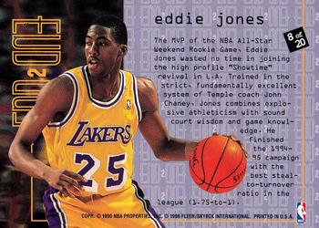 1995-96 Fleer - End 2 End #8 Eddie Jones Back