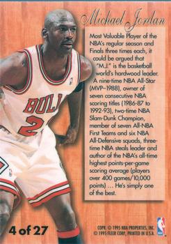 1995-96 Fleer - Flair Hardwood Leader #4 Michael Jordan Back