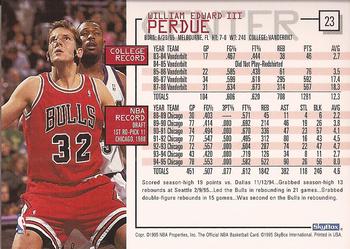 1995-96 Hoops #23 Will Perdue Back