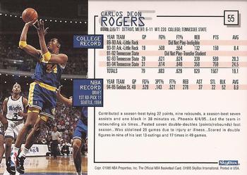 1995-96 Hoops #55 Carlos Rogers Back