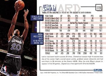 1995-96 Hoops #119 Brian Shaw Back