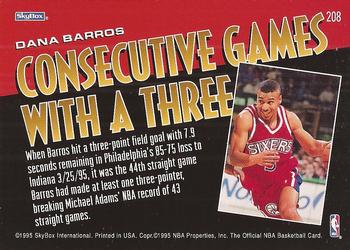 1995-96 Hoops #208 Dana Barros Back