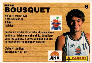1993-94 Panini (LNB) #6 Remi Bousquet Back