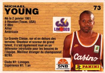 1993-94 Panini (LNB) #73 Michael Young Back