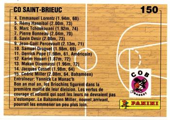 1993-94 Panini (LNB) #150 Saint-Brieuc Back
