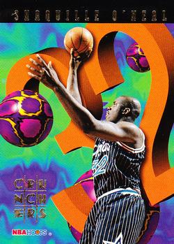 1995-96 Hoops - Number Crunchers #2 Shaquille O'Neal Front