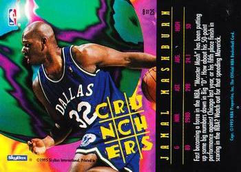 1995-96 Hoops - Number Crunchers #8 Jamal Mashburn Back