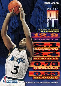 1995-96 Hoops - Slamland #SL33 Dennis Scott Back