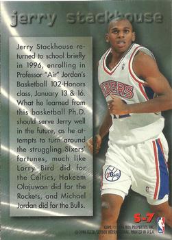 1995-96 Metal - Stackhouse's Scrapbook #S-7 Jerry Stackhouse Back