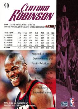 1995-96 SkyBox Premium #99 Clifford Robinson Back