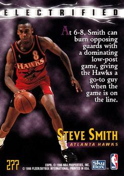 1995-96 SkyBox Premium #277 Steve Smith Back