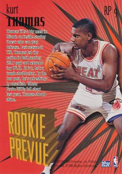 1995-96 SkyBox Premium - Rookie Prevue #RP9 Kurt Thomas Back