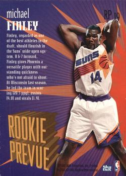 1995-96 SkyBox Premium - Rookie Prevue #RP19 Michael Finley Back