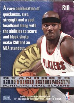 1995-96 SkyBox Premium - Standouts #S10 Clifford Robinson Back