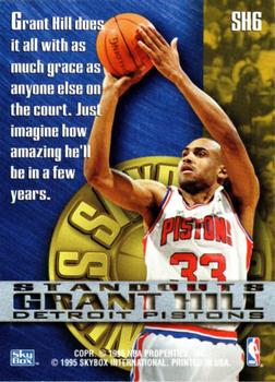 1995-96 SkyBox Premium - Standouts Hobby #SH6 Grant Hill Back