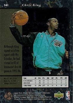 1995-96 SP #141 Chris King Back