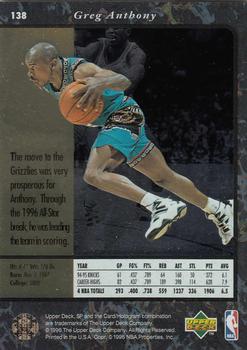 1995-96 SP #138 Greg Anthony Back