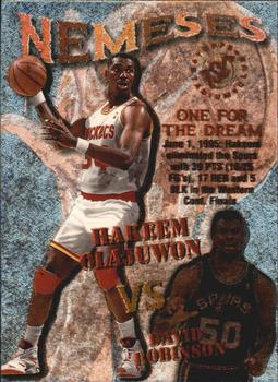 1995-96 Stadium Club - Nemeses #N1 Hakeem Olajuwon / David Robinson Front