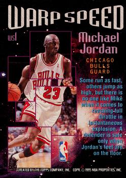 1995-96 Stadium Club - Warp Speed #WS1 Michael Jordan Back