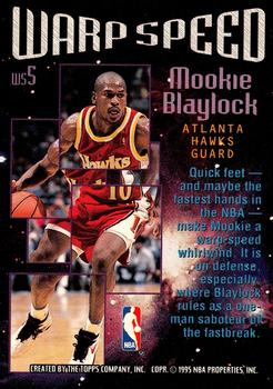 1995-96 Stadium Club - Warp Speed #WS5 Mookie Blaylock Back