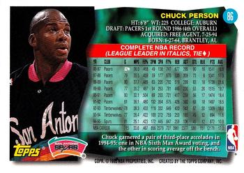 1995-96 Topps #86 Chuck Person Back