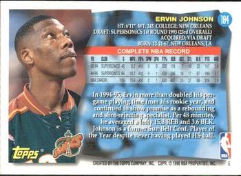 1995-96 Topps #184 Ervin Johnson Back