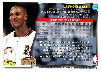 1995-96 Topps #225 LaPhonso Ellis Back