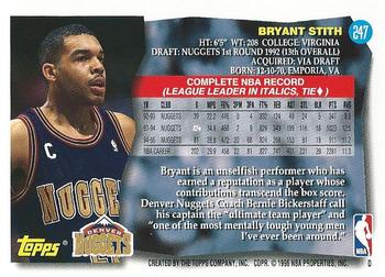 1995-96 Topps #247 Bryant Stith Back