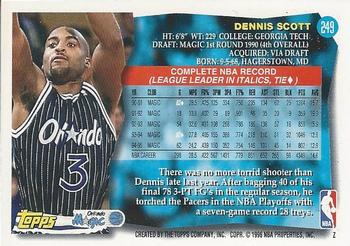 1995-96 Topps #249 Dennis Scott Back