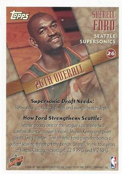 1995-96 Topps - NBA Draft Exchange #26 Sherrell Ford Back