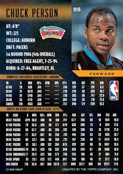 1995-96 Topps Gallery #95 Chuck Person Back