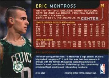 1995-96 Topps Gallery - Player's Private Issue #25 Eric Montross Back