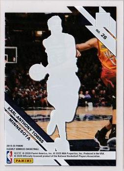 2019-20 Clearly Donruss #26 Karl-Anthony Towns Back