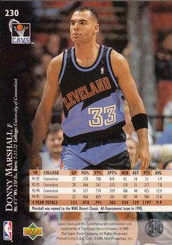 1995-96 Upper Deck #230 Donny Marshall Back