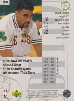 1995-96 Upper Deck - Special Edition #SE94 Rick Fox Back