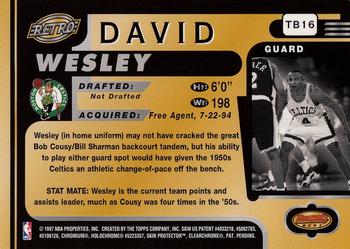1996-97 Bowman's Best #TB16 David Wesley Back